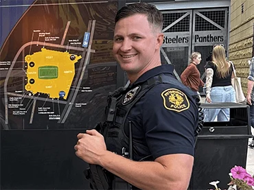 Derrick Allen in his Pittsburgh Police uniform